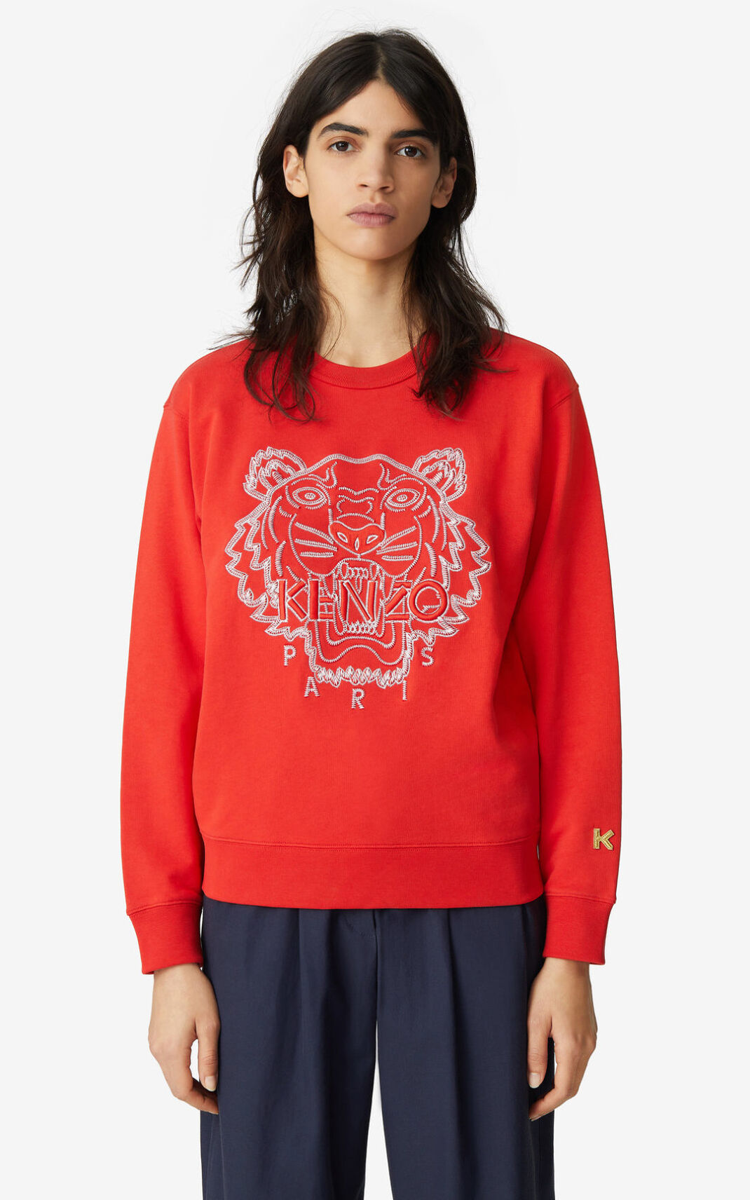 Sweatshirt Kenzo Tiger Feminino - Vermelhas | 475KXGDQB